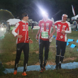 Swiss Orienteers Florian Howald and Martin Hubmann and Matthias Kyburz (FLTR)